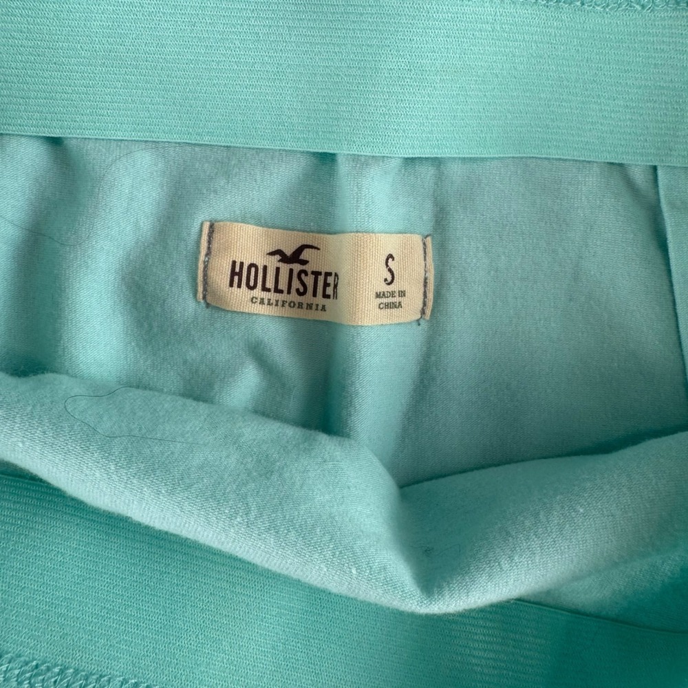 Hollister Mint Green Floral Lace Mini Skirt Small Elastic Waist Lined Coquette - Picture 2 of 6